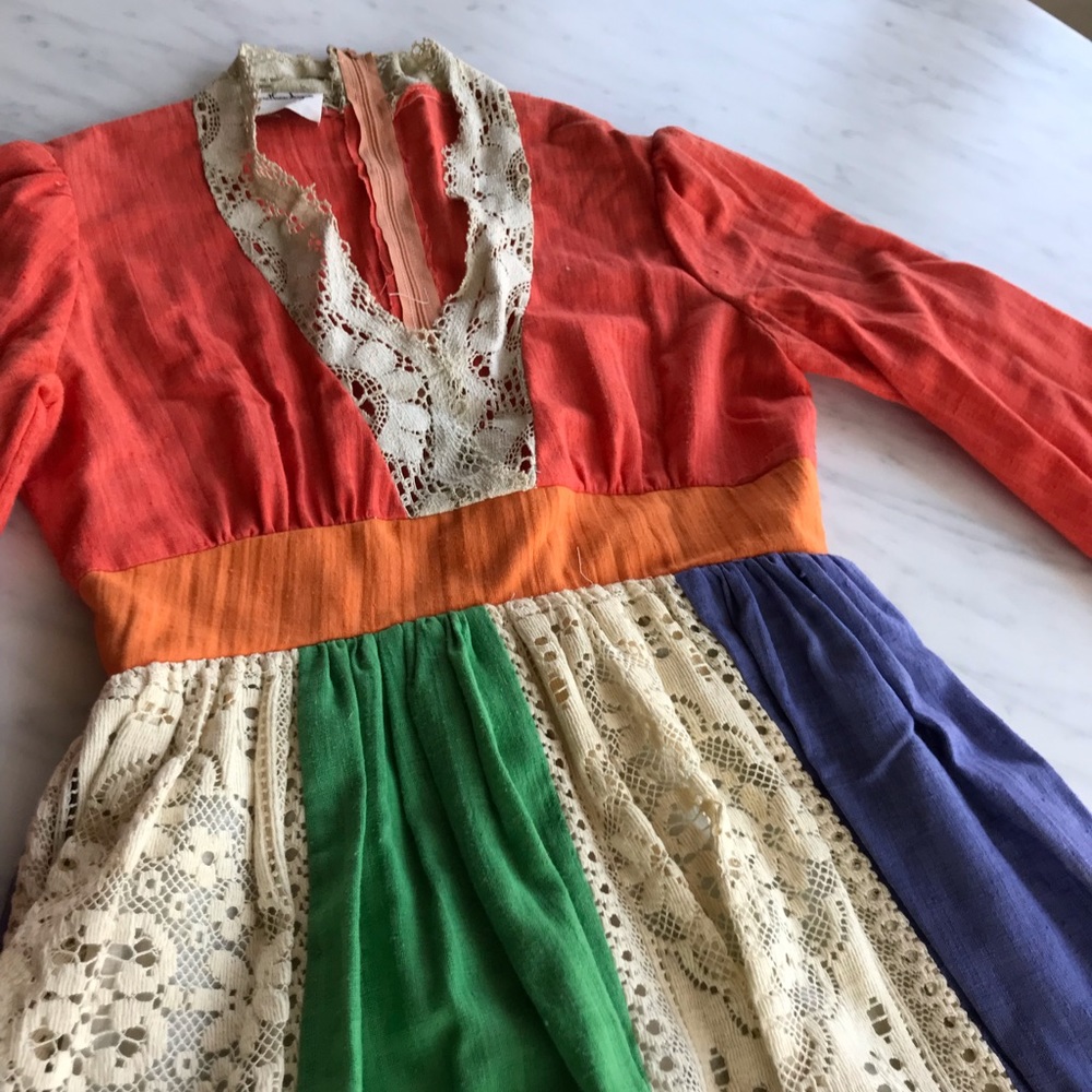 Jonathan Logan boho hippie vintage 70s maxi dress